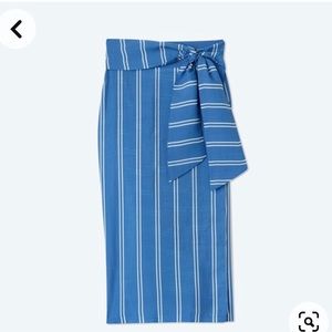 NWT Summersalt striped wraparound skirt